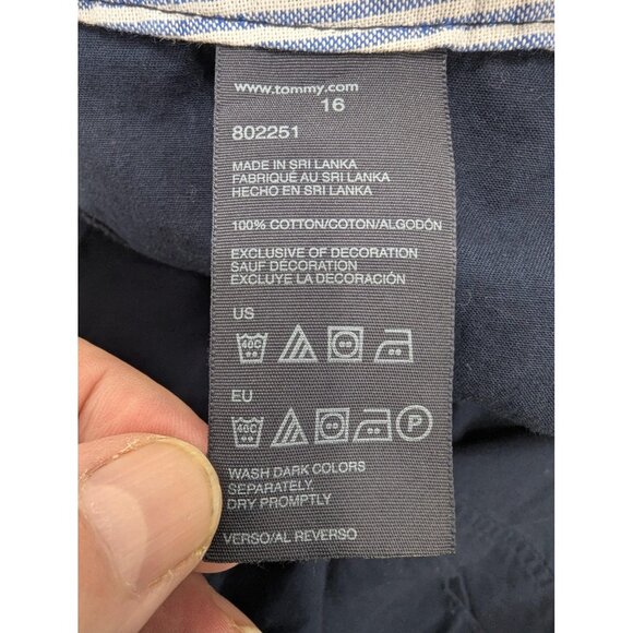 Tommy Hilfiger Capri Pants Womens 16 Navy Cargo Cropped Zip Fly Pockets 802251 - Picture 13 of 14